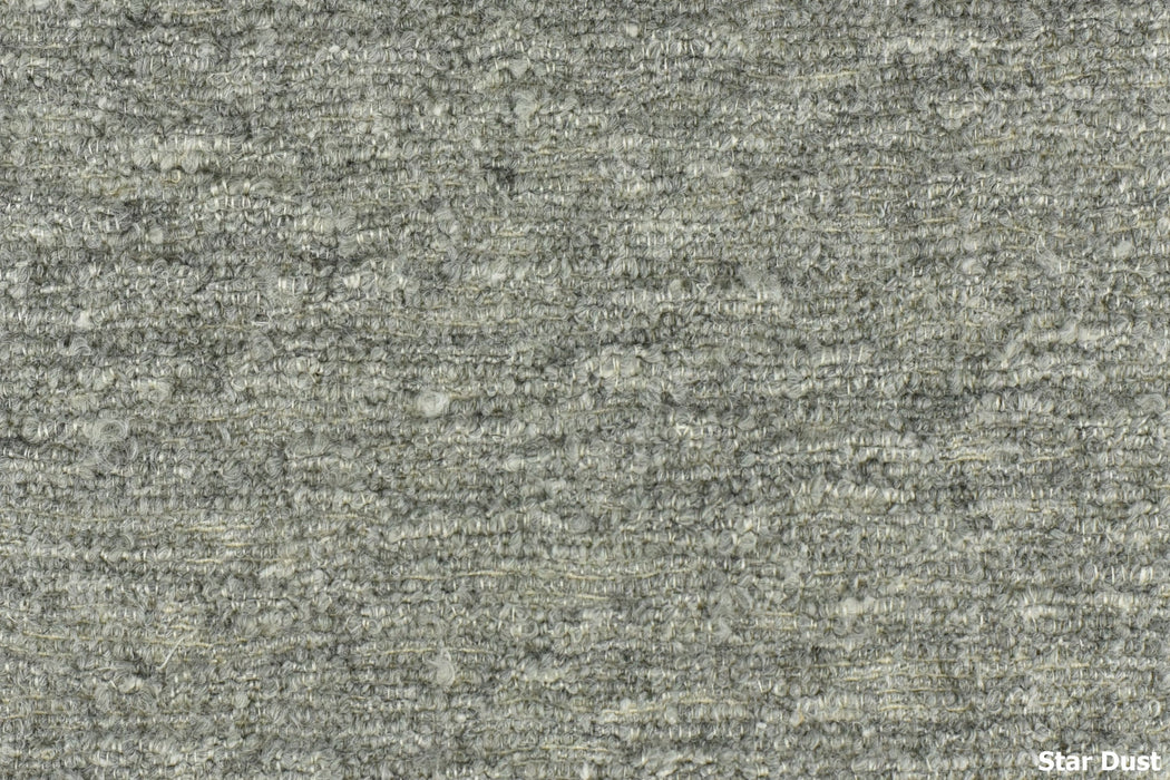 Wool Linen Cotton Blend Grass Green Boucle Texture Woven Upholstery Fabric