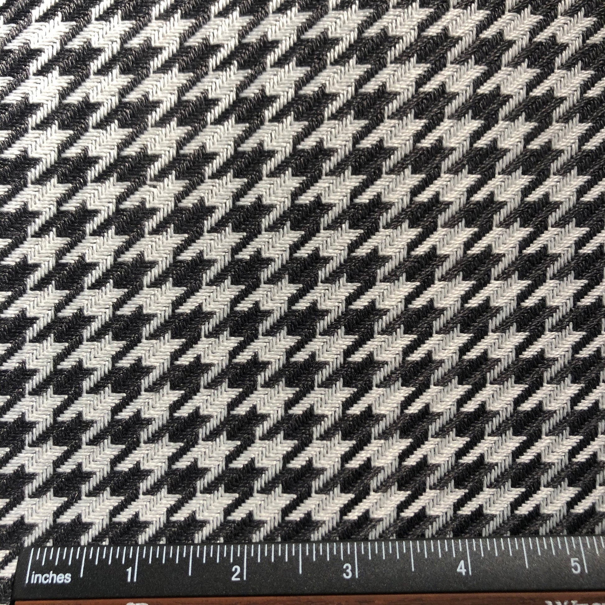 Woven Houndstooth Heavy Duty Upholstery Fabric In Black and white 55" Width-Fabric By The Yard