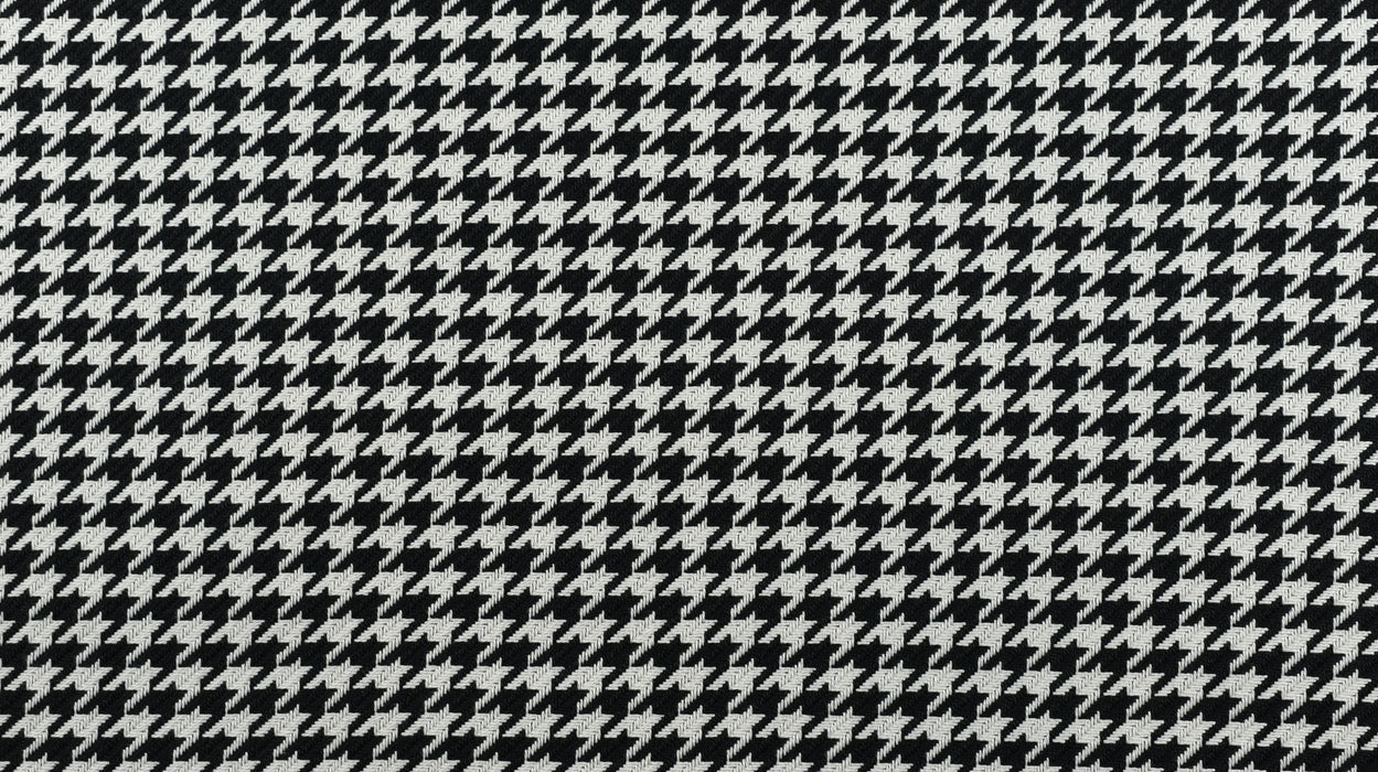 Woven Houndstooth Heavy Duty Upholstery Fabric In Black and white 55" Width-Fabric By The Yard 9A-Black&White