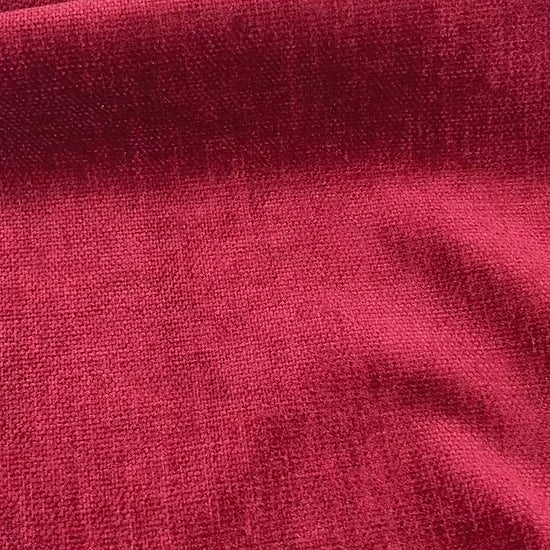 Designer Red Soft Polyester Upholstery Fabric By The Yard