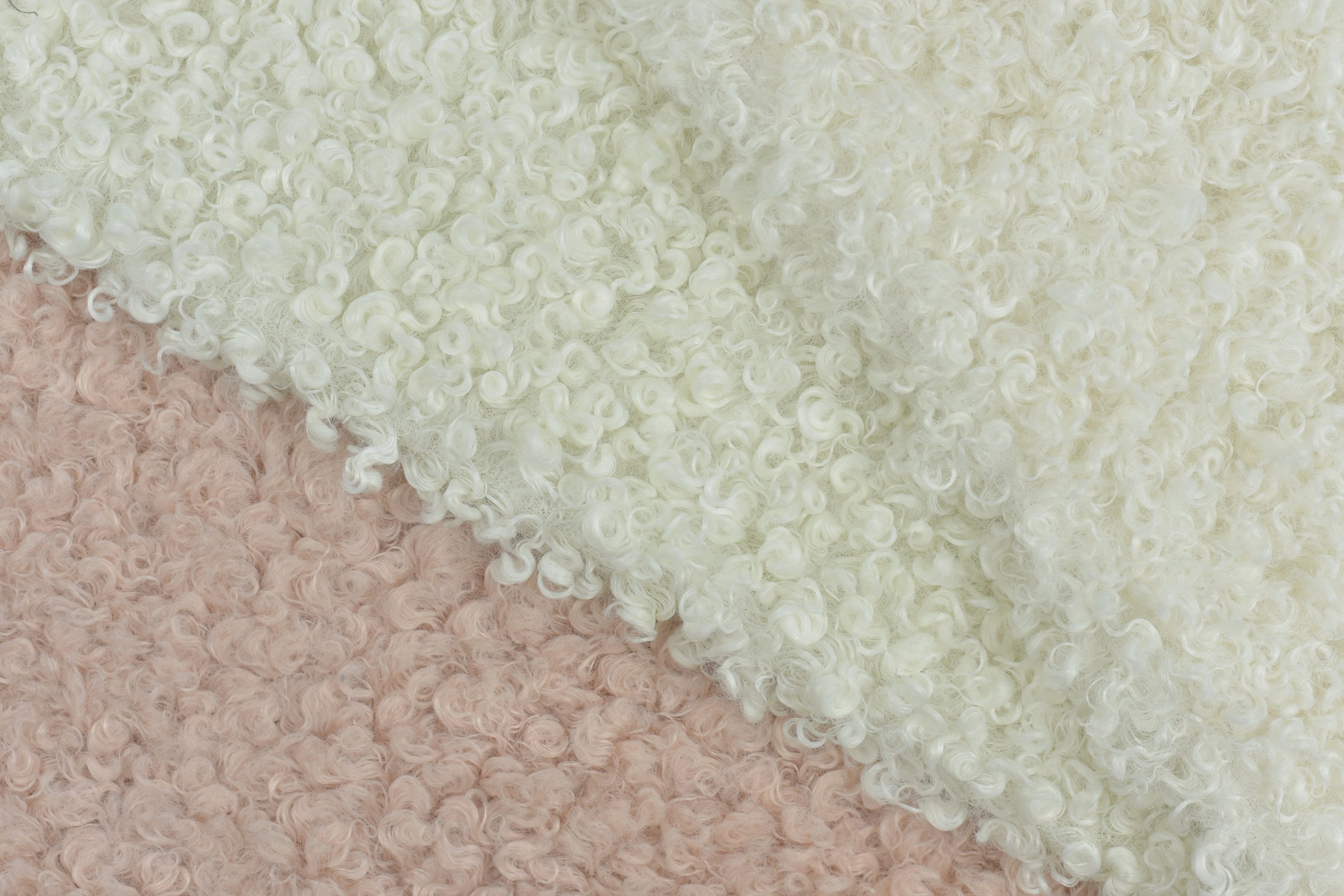 Pink Teddy Fleece Fabric Chunky Boucle Luxury Curled Soft Sherpa Wool –  LuxurySofabric