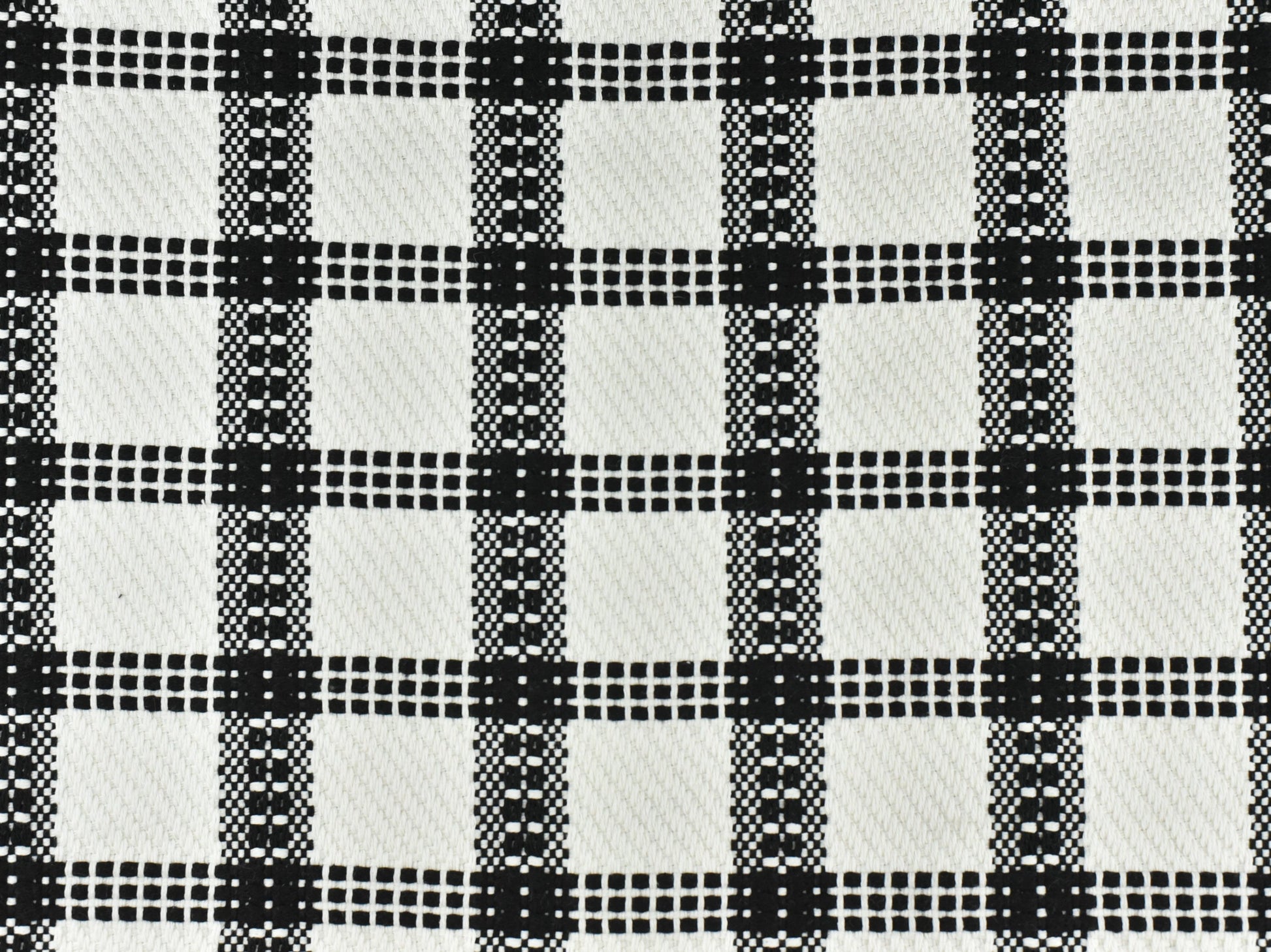 Extra Heavy Weight Cotton Blend Check Pattern Upholstery Fabric|Rustic Farmhouse Decor Fabric|Gingham Cottage Fabric|57'W/900GSM Black White