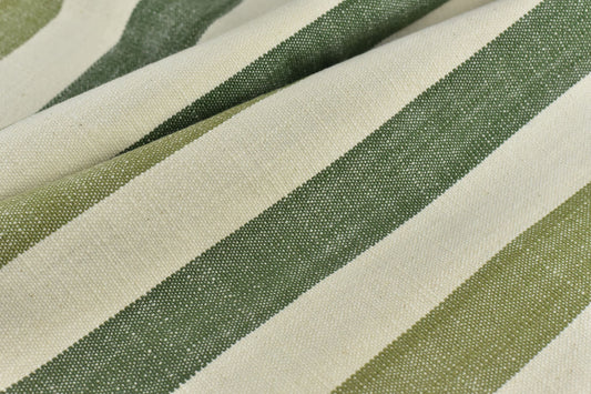 100% Pure Cotton Vintage Strip Jacquard Upholstery And Drapery Fabric|Modern Farmhouse Green and Cream Heavy Upholstery Fabric
