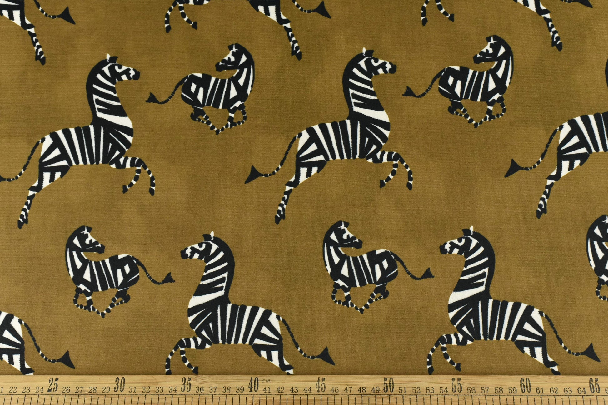 Gold Brown Playful Dancing Zebra Velvet Upholstery Fabric|Designer Animal Print Thick Velvet Upholstery Fabric For Chair Pillow Cusion Bench